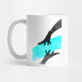 Inner Peace Hands Holding Amethyst Ilusration tshirt print Mug